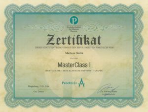 Masterclass 1 Zertifikat