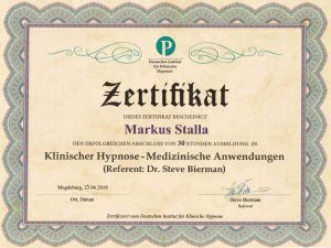 Zertifikat Klinische Hypnose I
